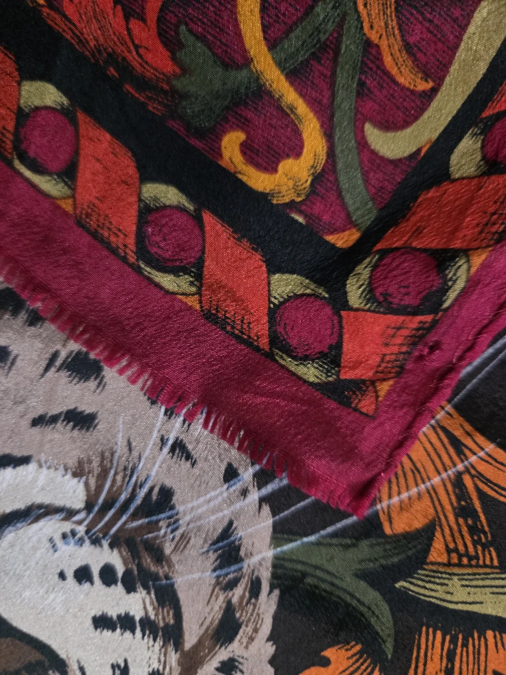Adrienne Vittadini Multicolor Animal & Baroque Print Scarf